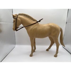 VINTAGE Marx THUNDERBOLT HORSE PALOMINO TAN JOHNNY WEST Action Figure Toy Nice!!